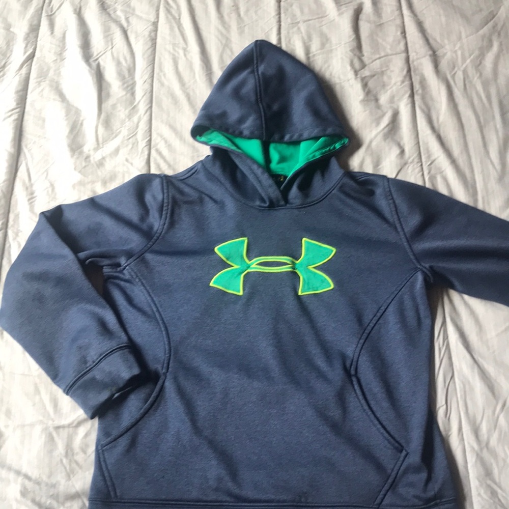 Navy blue/teal youth large hoodie